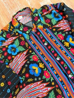 Brazil made in Button-Down Floral Stripe Shirt - Perfect for summer ☀️